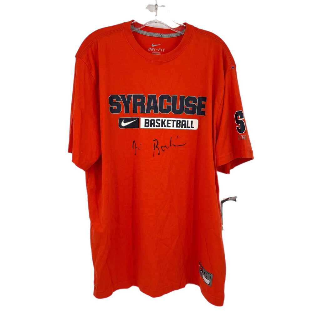Nike Orange Short Sleeve Tee Jim Boheim Autograph Shirt | Mens XL